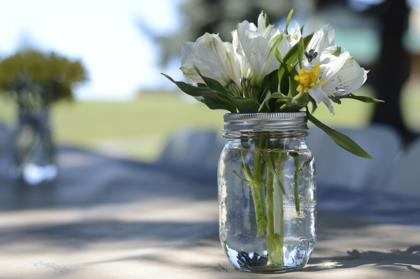 Table jar flowers Centerpiece